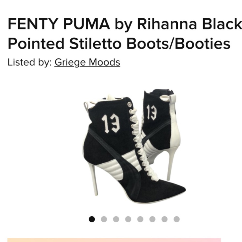 Fenty Puma Black suede bootie